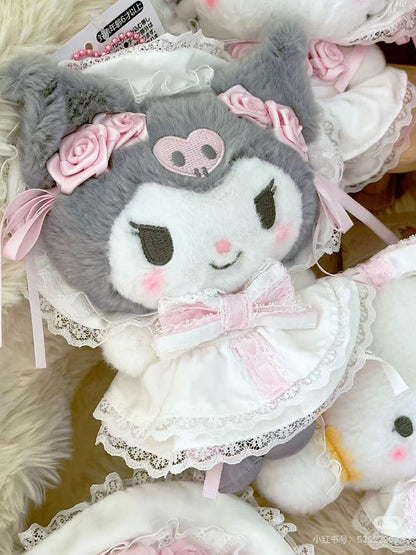 【Restock incoming】Sanrio｜White Frill Design Mascot Holder /Plush Keychain｜13.5×7.5×18cm approx.