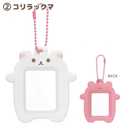Rilakkuma轻松熊｜可放贴纸/照片的可爱挂件｜约79×74mm