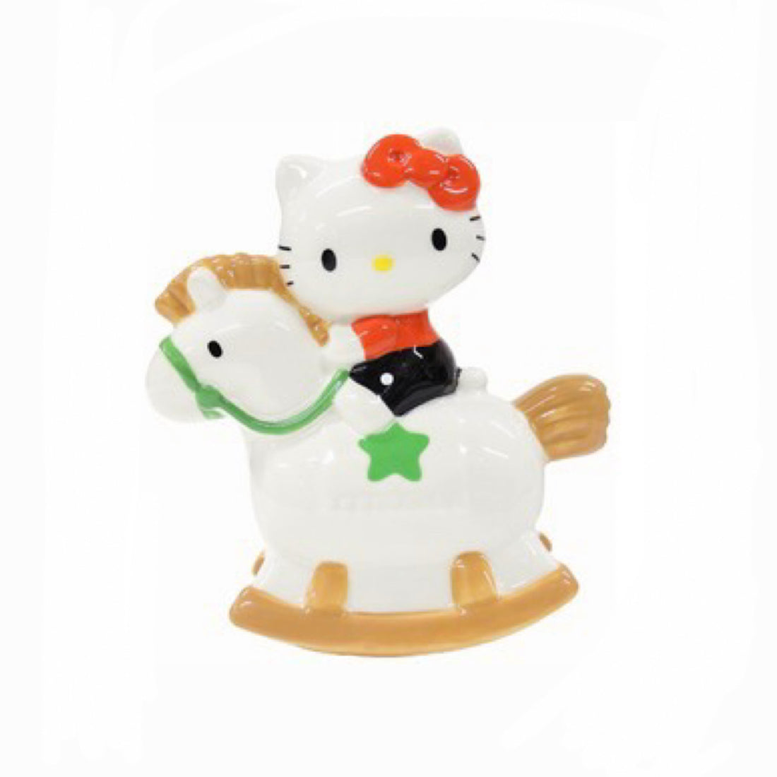 HelloKitty凯蒂猫｜Sanrio Piggy-bank Hello Kitty骑木马存钱罐｜约W10×D6×H8(cm)