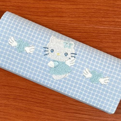 Sanrio｜Hello Kitty Glasses Case Light Blue Angel｜6 x 16 x 4 cm approx.