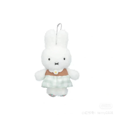 Miffy米菲｜flower Miffy限定雏菊格子裙超软萌玩偶挂件