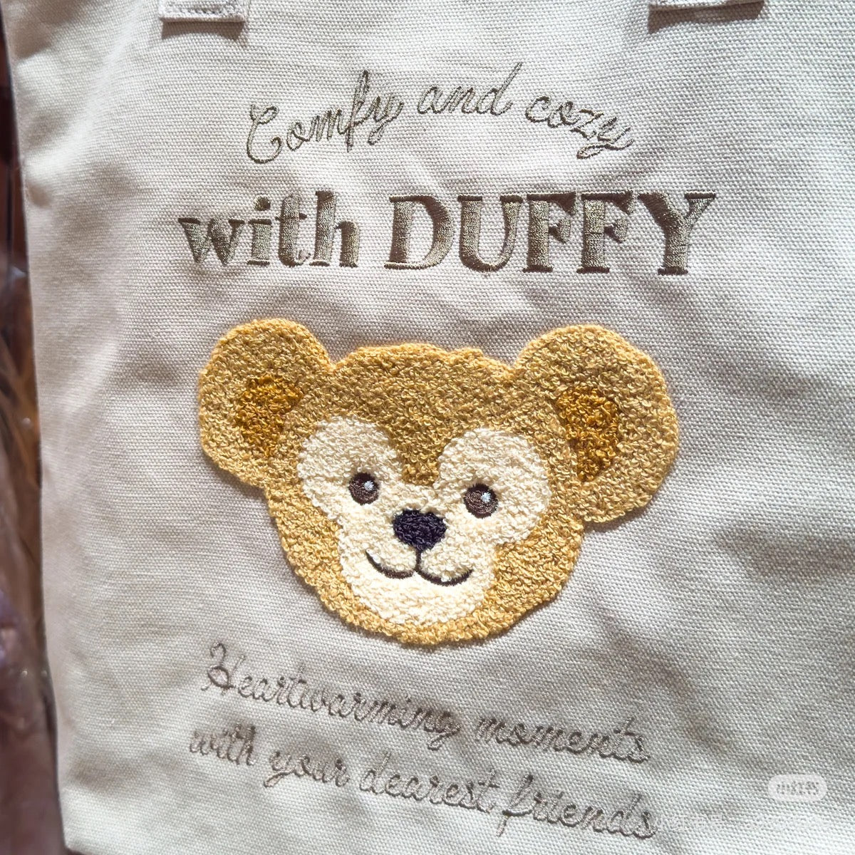 Disney迪士尼｜东迪Duffy达菲刺绣托特包/单肩包/包里有可爱图案