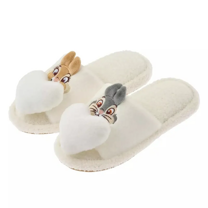 Disney｜Miss Bunny &amp; Thumper Room Shoes Asymmetric Heart PASTEL BUNNIES