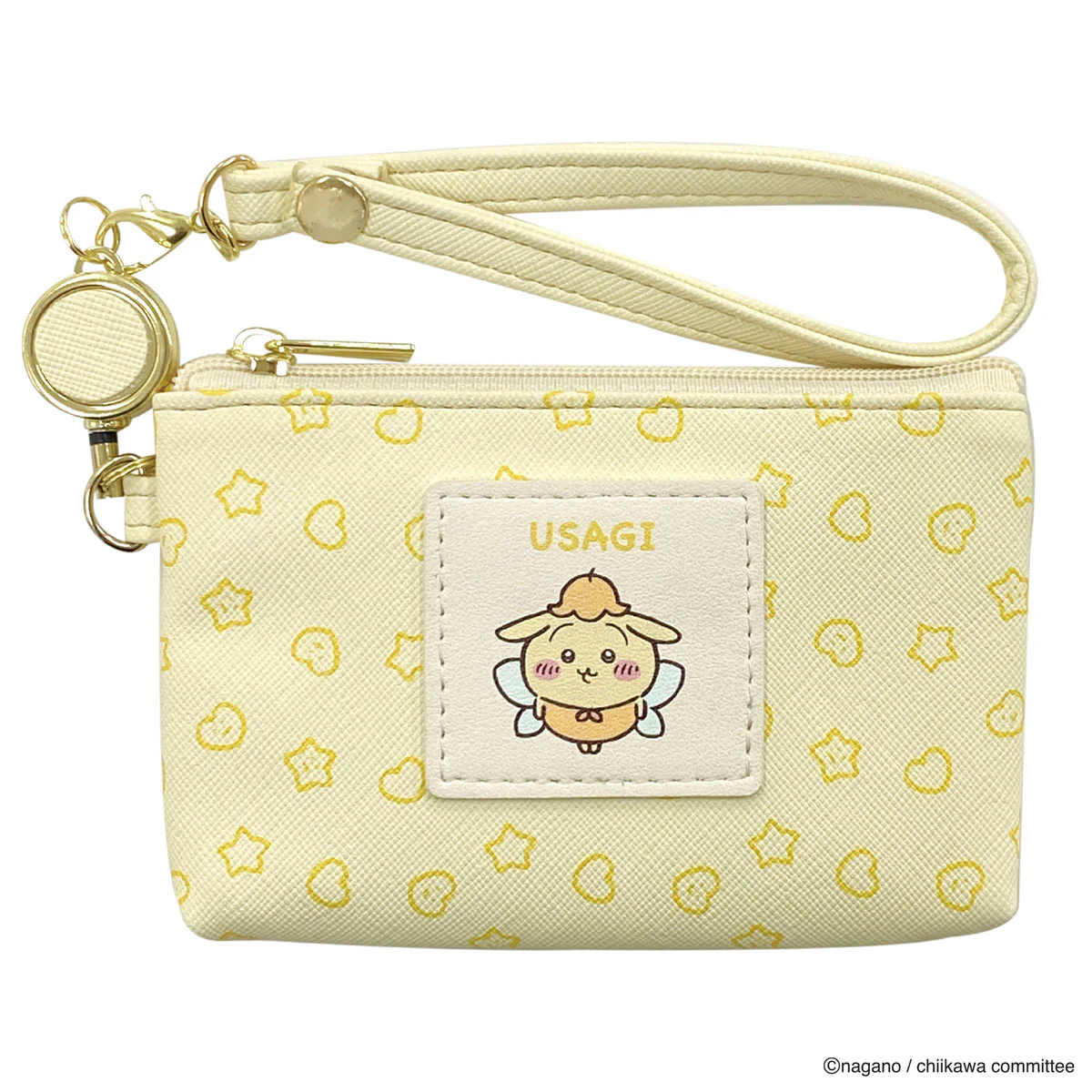 chiikawa｜Fairy Star Pass Case Card Holder &amp; Coin Case &amp; Reel｜80×122×10mm approx.