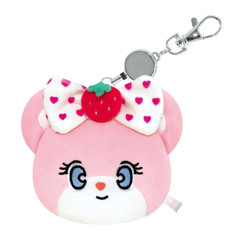 MOMOREI｜Die-Cut Face Pass Case Card Holder with Reel Pouch｜H190 x W160 x D60mm approx.
