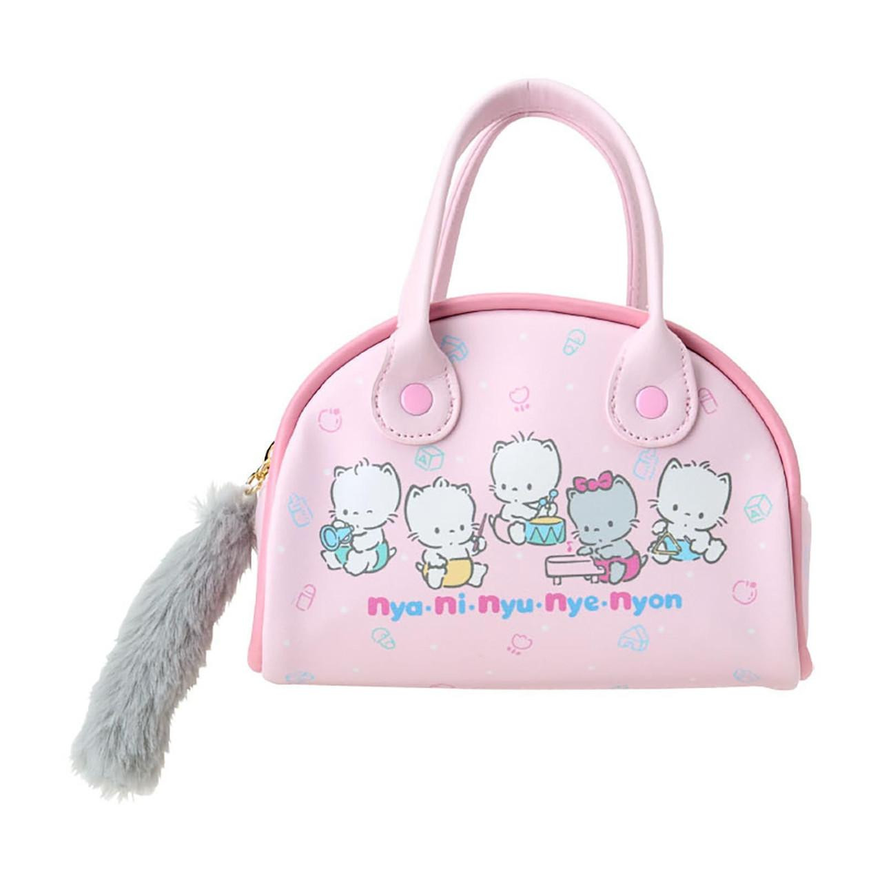 Sanrio｜Mini Boston Pouch Cat Club Noraneko Land｜17.5 x 17.0 x 7.0cm approx.