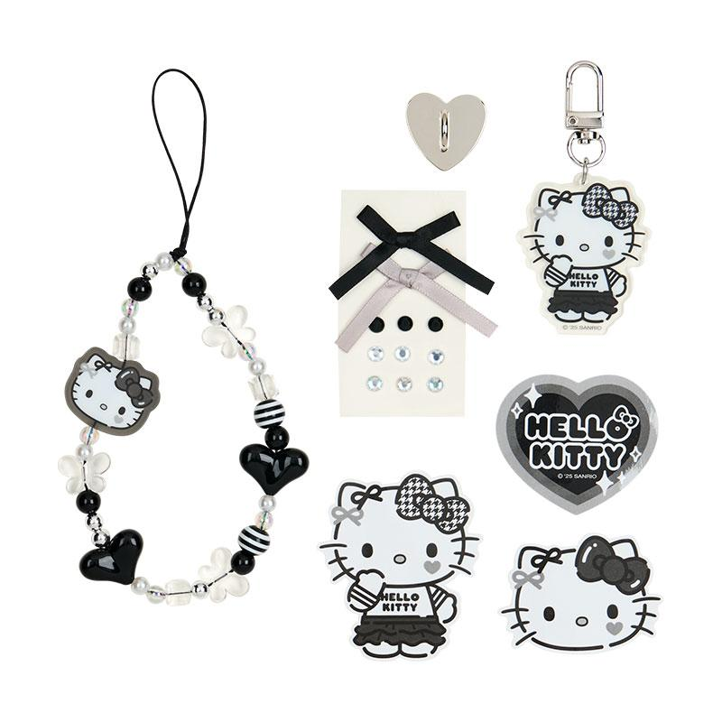 Sanrio三丽鸥｜Charm Decoration Set Monotone黑白印象系列手机吊饰装饰DIY套装｜约 5.5×1×12cm