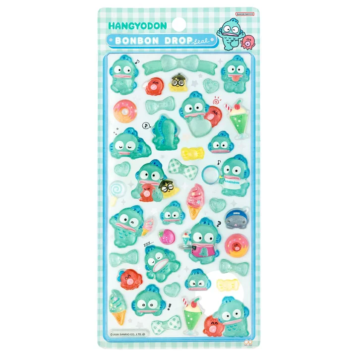 Sanrio｜Gingham Bonbon Drop Seal 3D Sticker｜95×170×5mm approx.