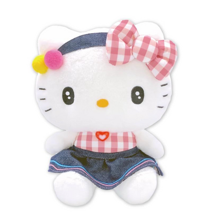 Sanrio｜Gingham Denim Plush Dolls/Plush Toy｜23.5×24×20.5cm approx.