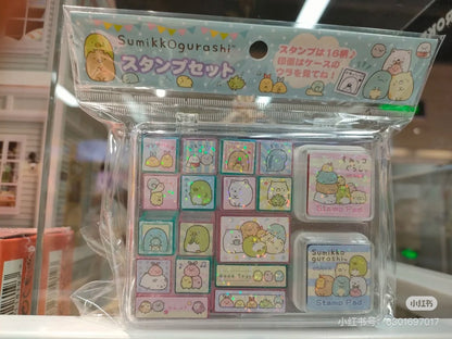 Sumikko gurashi｜San-X Stamp Chops Set (M) -Messages｜85×110×35mm approx.