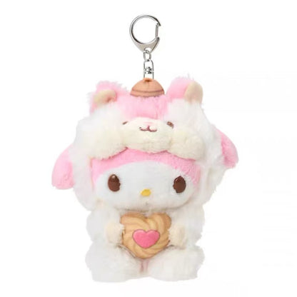 Sanrio｜Squirrel series Mascot Holder /Plush Keychain｜W10×D13.5×H15cm approx.