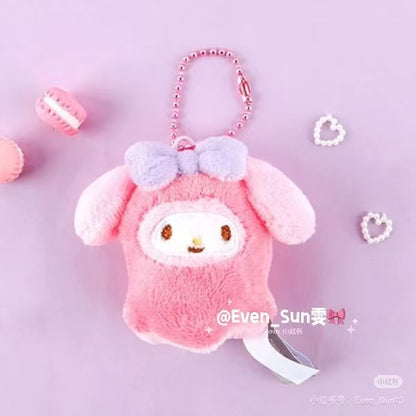 Sanrio｜Pretend food Mascot Holder /Plush Keychain｜72 x 35 x 105 mm approx.
