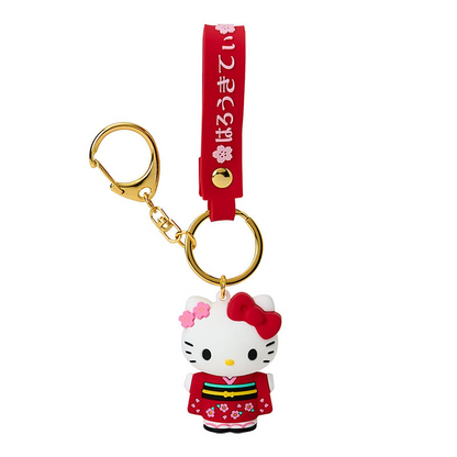 Sanrio三丽鸥｜Keycharm Kimono和服系列超有质感硅胶可爱角色钥匙扣挂件/包挂｜约3.7 x 7.2 x 7.5cm