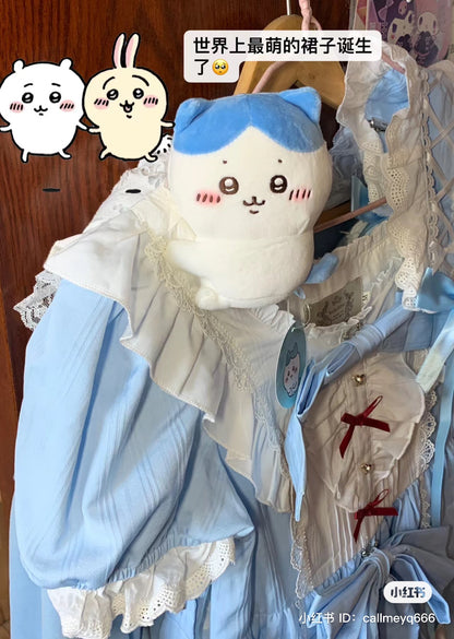 Chiikawa 吉伊卡哇｜侧身抱抱夹子公仔/玩偶/可当摆件可放置少量文具/可夹着当挂件｜約H130×W100×D70mm