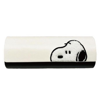 Snoopy史努比｜PU皮质感简约图案精致刺绣眼镜盒｜约4cm×16.4cm×5.8cm