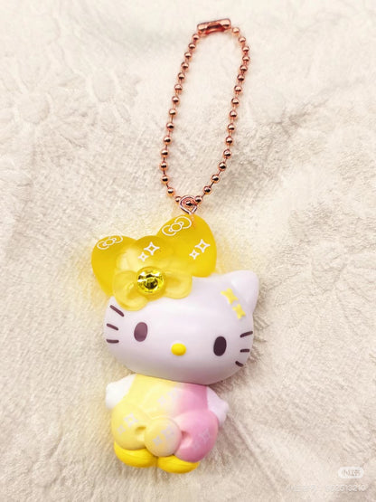 HelloKitty凯蒂猫｜Birthday 50th The Fashionable Ribbons Sanrio Blindbag 50周年生日限定彩虹水钻蝴蝶结吊饰挂件盲盒/全8种｜1枚入