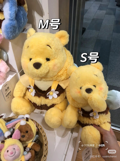 Disney｜2024 HONEY DAY 超萌黄色蜜蜂噗噗公仔/玩偶｜M約高さ39×幅28×奥行き22cm/S約高さ30×幅21×奥行き20cm