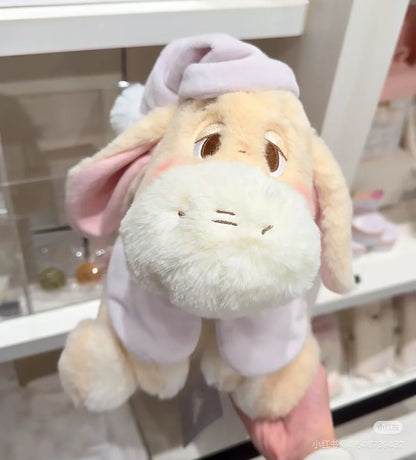 Disney迪士尼｜Plush Toy (S）/ White Pooh Fruit Latte Color Cape 东迪冬日限定水果拿铁色睡衣睡帽斗篷系列可爱角色坐姿毛绒玩偶/公仔/S号｜约28×17×19cm