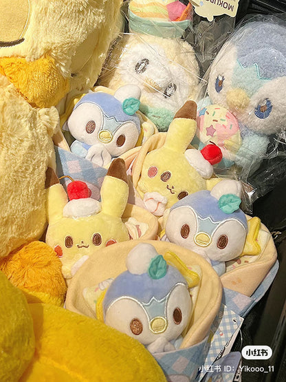 Pokemon｜pokepeace可丽饼限定毛绒玩偶/公仔/真的可以摊饼/展开也可爱｜约18 x 13 x 7cm