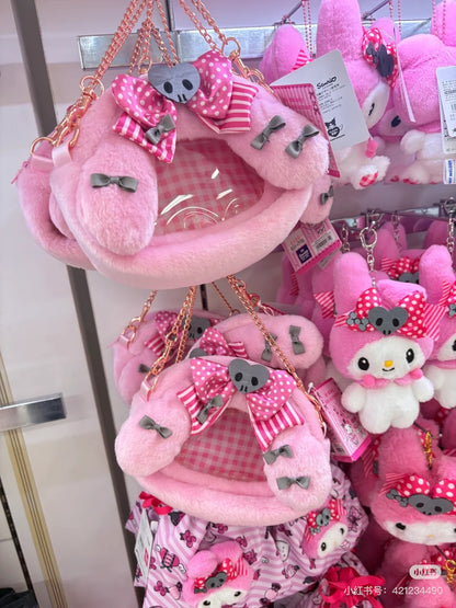 Sanrio｜My Melody 50th &amp; Kuromi 20th Anniversary Hand Pouch｜ H15cm×W20cm aprrox