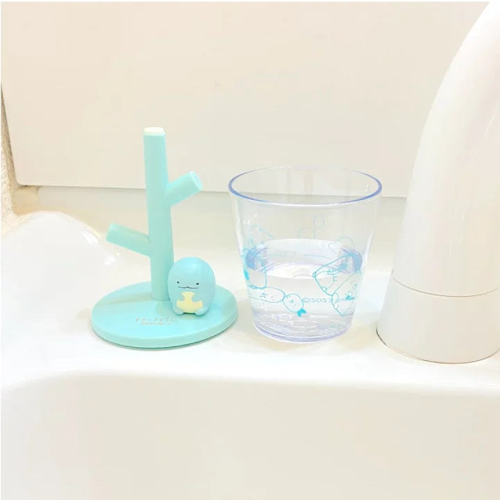 Sumikko gurashi角落生物｜可爱角色小漱口杯架?漱口杯/也可做小型首饰架/桌面摆件/沥干防止细菌滋生｜约H7.7×W6×D6cm