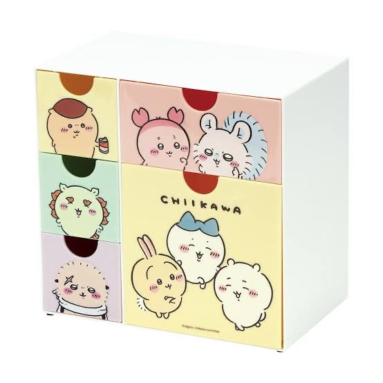 Chiikawa 吉伊卡哇|抽屉式收纳盒/储物箱/小抽屉|約H175×W183×D110mm