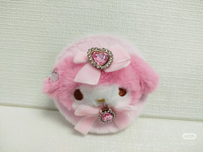Sanrio｜Mascot Stone Ribbon Original 2-sided Compact Mirror｜7.5×1.5×7.5cm approx.