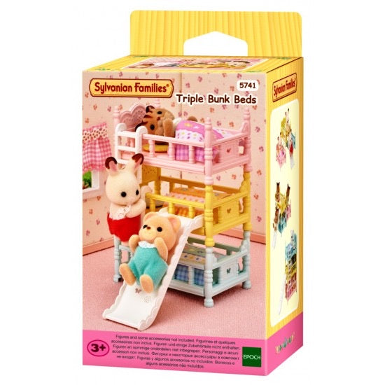 SylvanianFamilies森贝儿家族｜Triple Bunk Beds with Slide可自由拼接三层婴儿床套组/玩具/过家家5741
