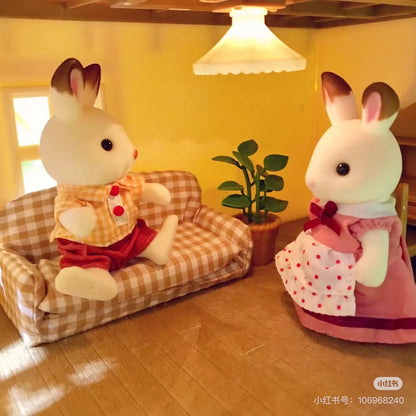 SylvanianFamilies森贝儿家族｜Chocolate Rabbit Father Set巧克力兔爸爸家具套组5013