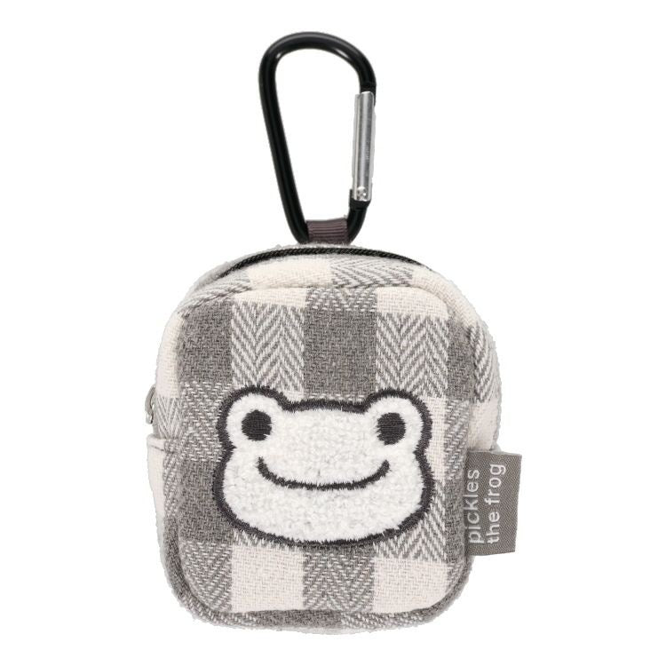 Pickles Frog泡菜蛙｜always smile系列棋白格零钱包/钥匙扣｜約H9.5×W8.5×D5cm