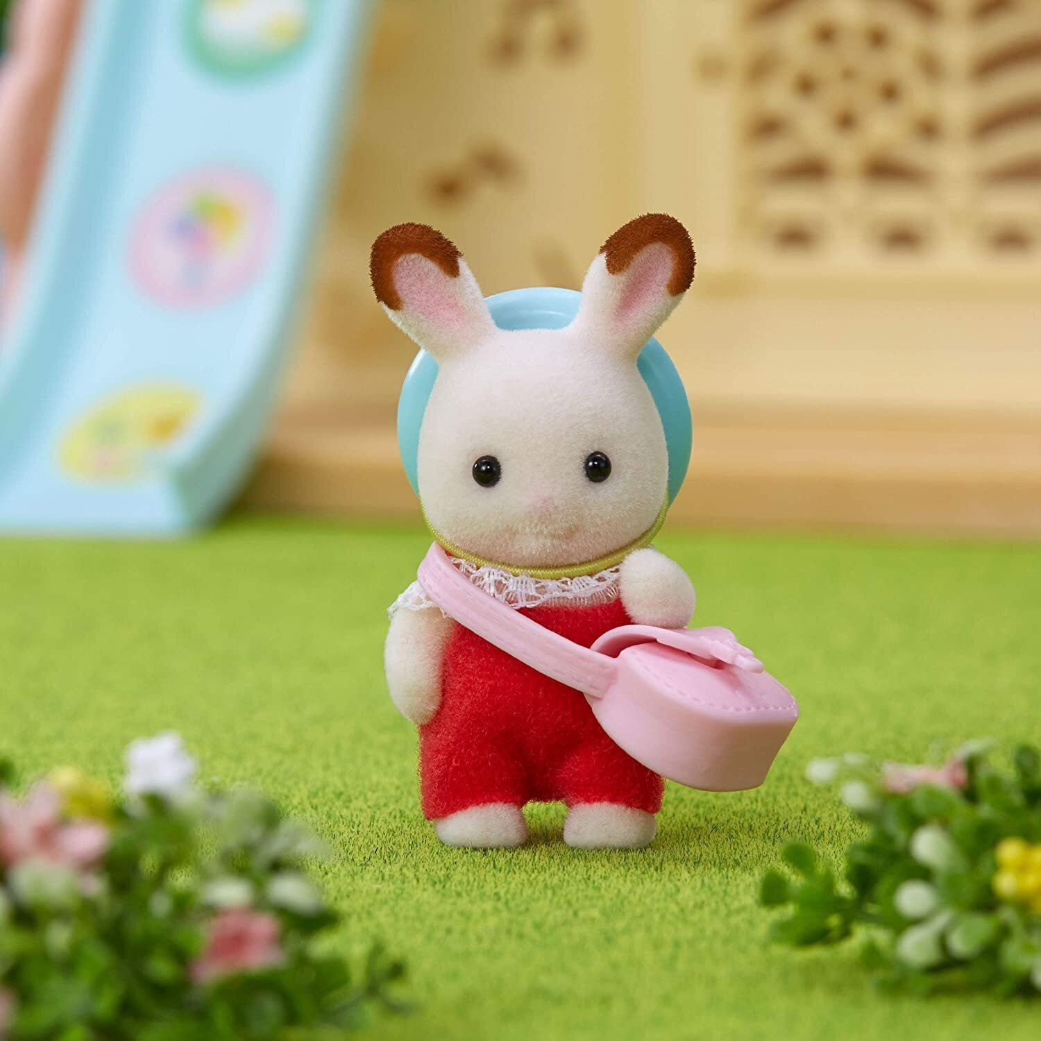 SylvanianFamilies森贝儿家族｜Chocolate Rabbit Baby 巧克力兔/可可兔包包帽子站宝套装/四肢可动/玩具/过家家