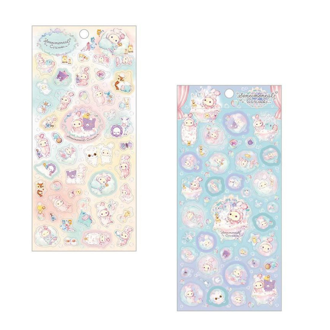 Sentimental Circus｜ Warm Bubbles and Soap Bubbles in the Night  Sticker｜200 x 95 mm approx.