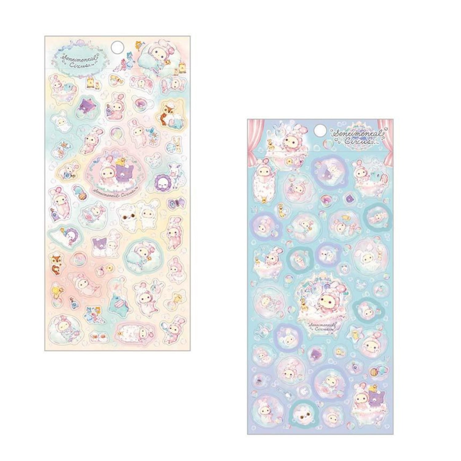Sentimental Circus｜ Warm Bubbles and Soap Bubbles in the Night  Sticker｜200 x 95 mm approx.