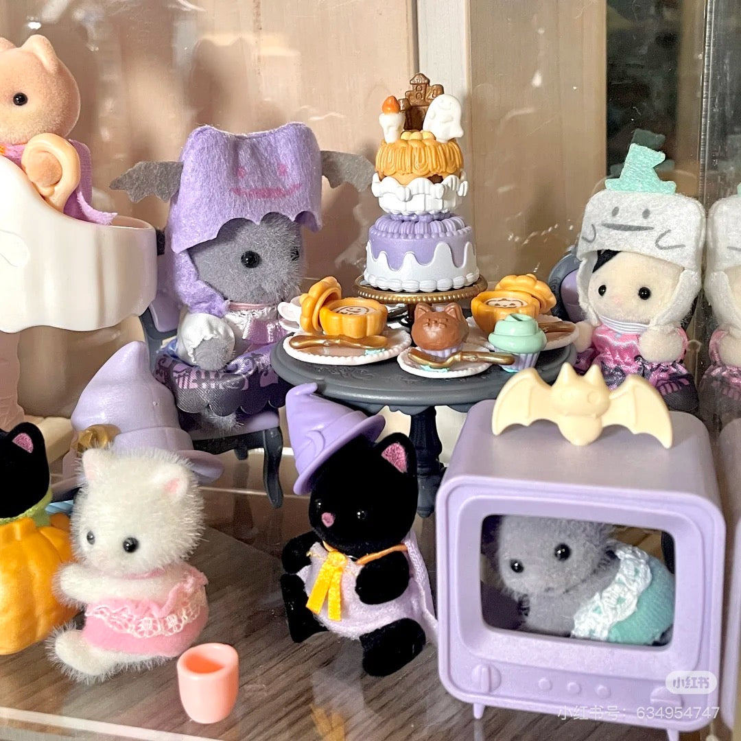 SylvanianFamilies森贝儿家族｜Halloween feestset万圣节排队系列波斯猫女巫套组/玩具/过家家5764