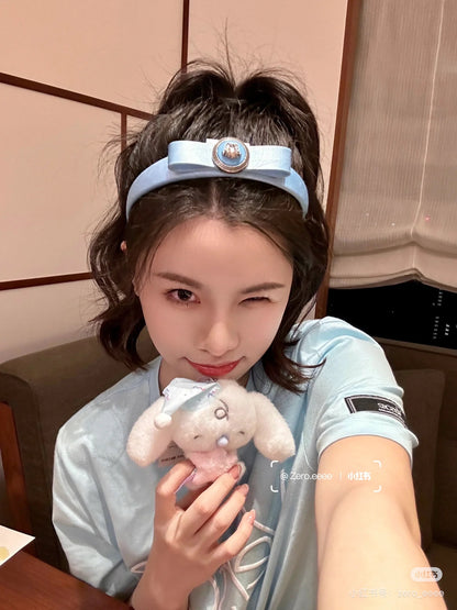 Sanrio三丽鸥｜ Cinnamoroll Milk/Sleepy Time / Sleepy Time玉桂狗甜梦系列困困大耳狗睡帽毛绒挂件｜约15×6×10.5cm