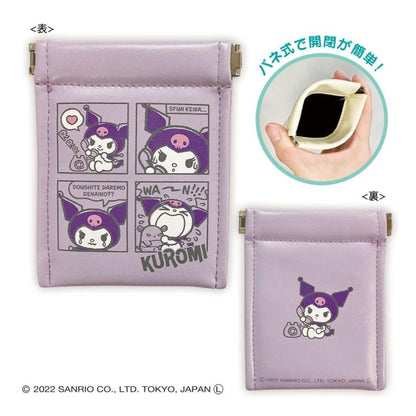 Sanrio｜皮质感四宫格漫画方形零钱包｜约縦118×横90mm