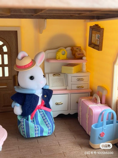 SylvanianFamilies森贝儿家族｜Weekend Travel Set Snow Rabbit Mother 雪兔妈妈周末旅行套组/玩具/过家家5641