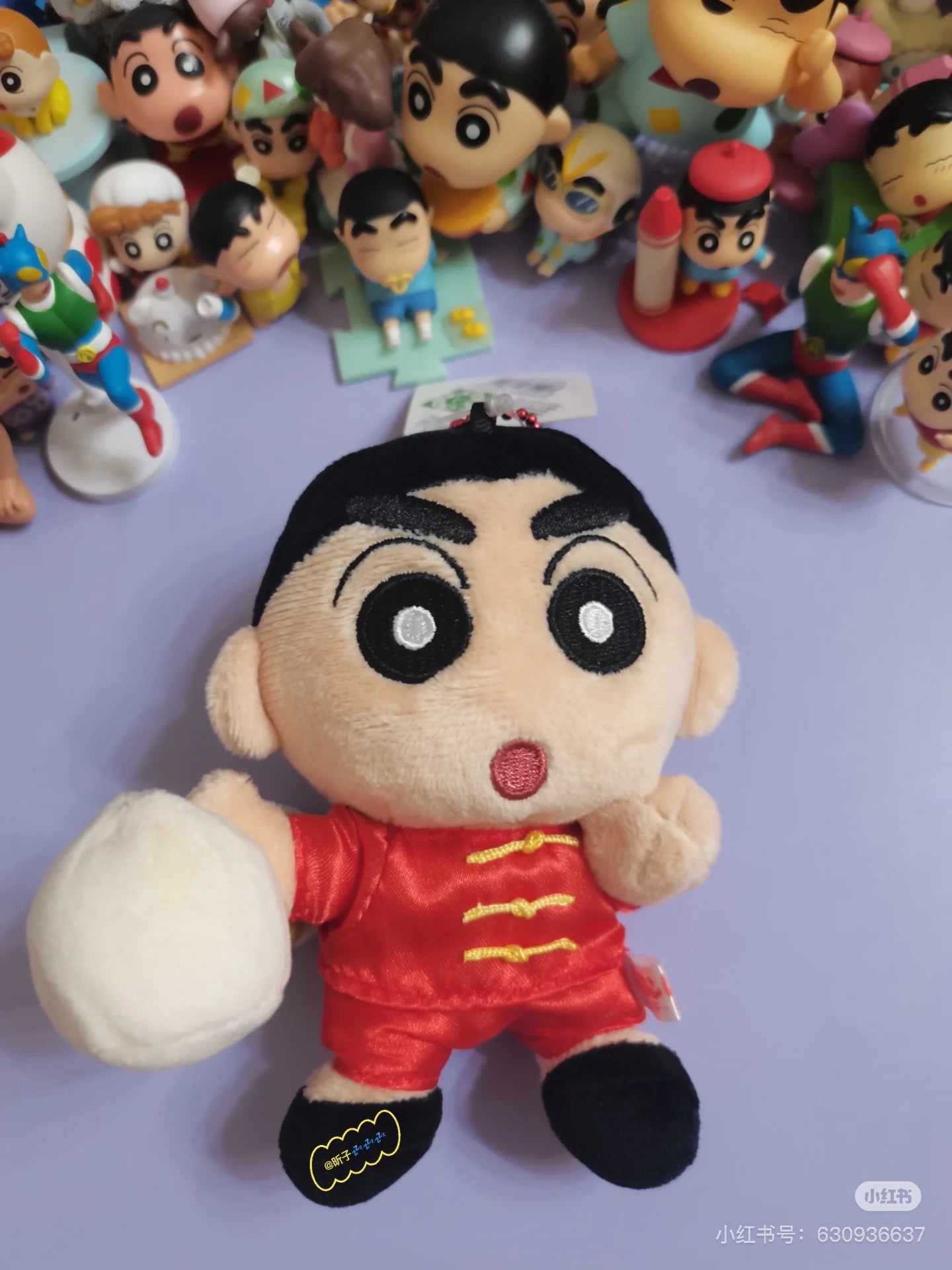Crayon shin-chan｜ChineseMascot Holder /Plush Keychain｜135mm H x 90mm W x 70mm approx.
