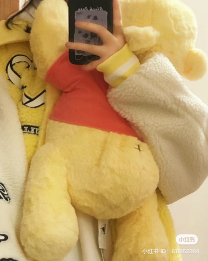 Disney SH｜winnie the pooh趴趴fluffy维尼玩偶/公仔