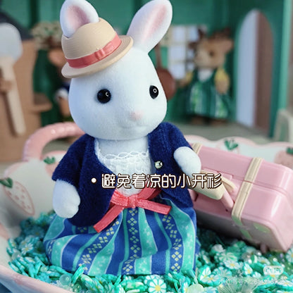 SylvanianFamilies森贝儿家族｜Weekend Travel Set Snow Rabbit Mother 雪兔妈妈周末旅行套组/玩具/过家家5641