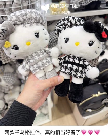 Hello Kitty｜Monochrome Girly Twin Coordinate Mascot Holder /Plush Keychain｜11×7×18cm approx.