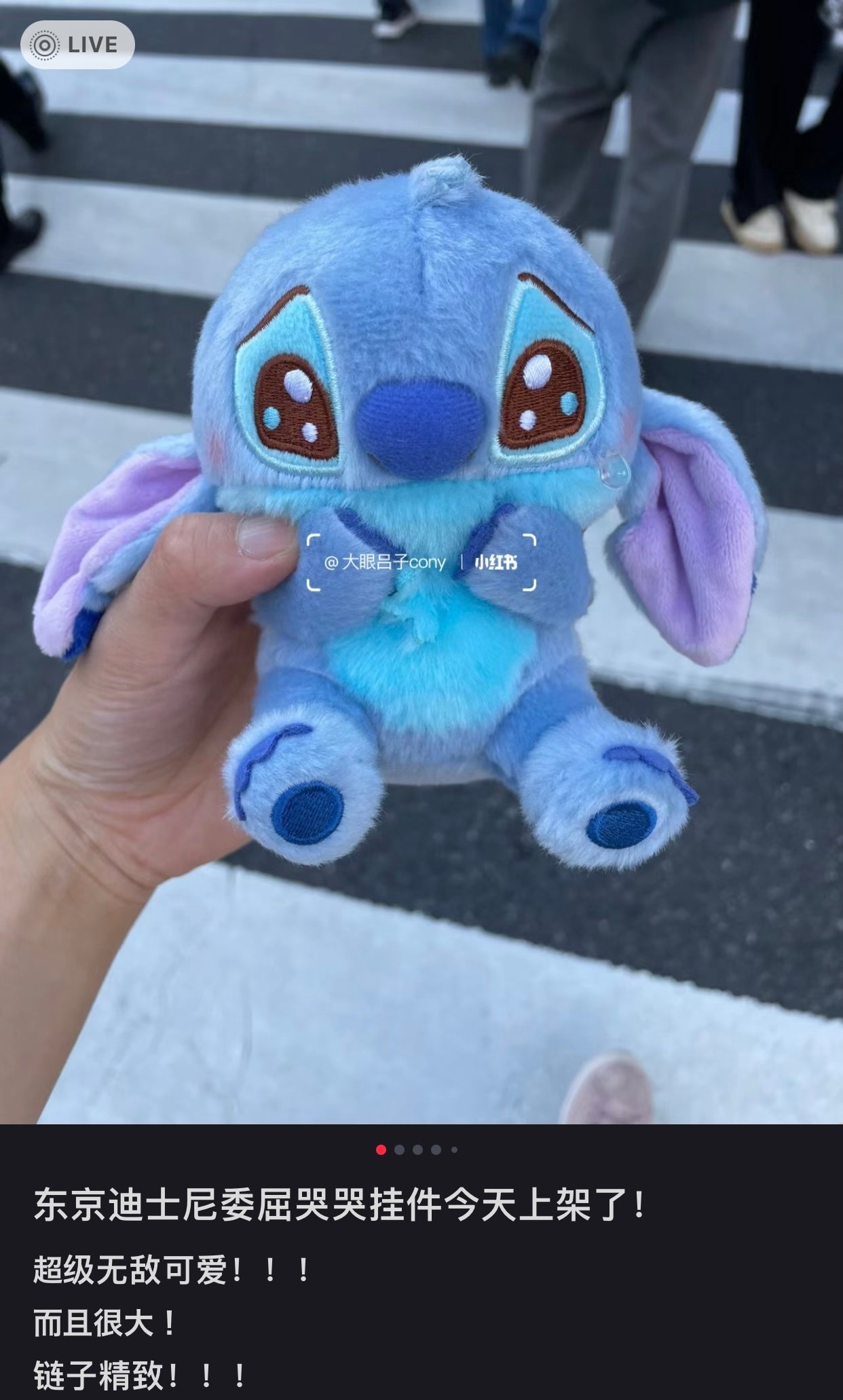 Disney｜哭唧唧/委屈屈限定毛绒挂件/包挂｜高さ約16×幅15.5×奥行き9.5(cm)