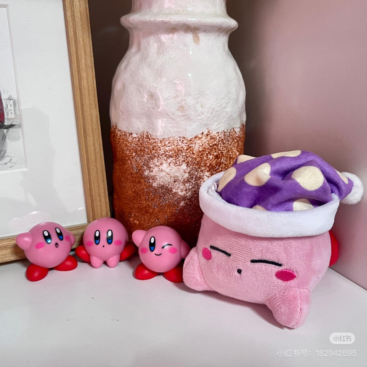 Kirby星之卡比｜Sanei Nintendo Otaku Goods - Plush toy S: Sleep Kirby 超可爱星之卡比睡觉睡帽毛绒玩偶/公仔/S号｜W11×D12×H12 cm