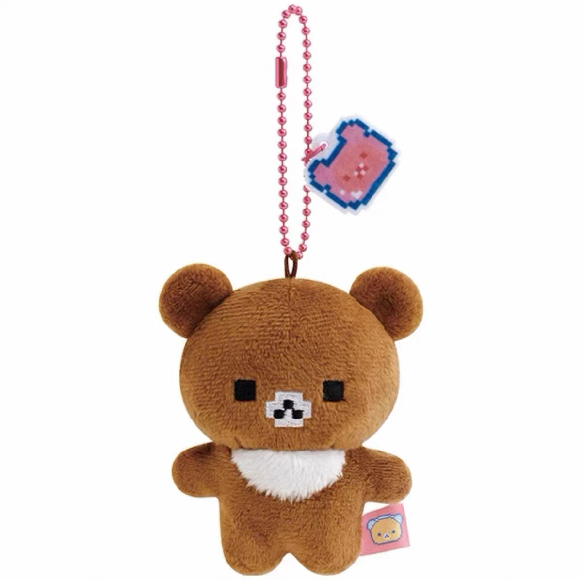 Rilakkuma｜Gaming Pixel Art Mascot Holder /Plush Keychain｜85 x 65 x 35 approx.