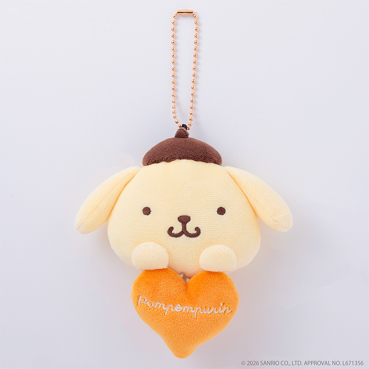 Sanrio｜Heart Tape Measure Mascot Holder /Plush Keychain｜W6.5 × H7.5 cm approx.