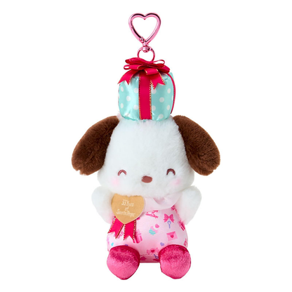 Sanrio｜55th Anniversary Wrapping Paper Mascot Holder /Plush Keychain｜15.7 x 11.7 x 7.0cm approx.