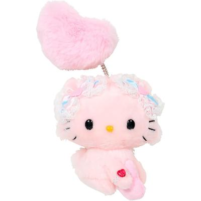 Sanrio三丽鸥｜ Mascot Holder / Fluffy Heart毛茸茸爱心系列平成复古可爱角色玩偶挂件/包挂｜约11×6×13cm