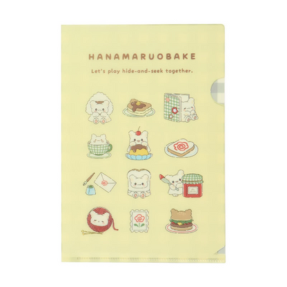 Sanrio三丽鸥｜Clear File Set (Always Together!) Hanamaru Obake 花丸鬼甜点系列透明文件夹套装 ｜約31.2 x 22.5 x 1cm