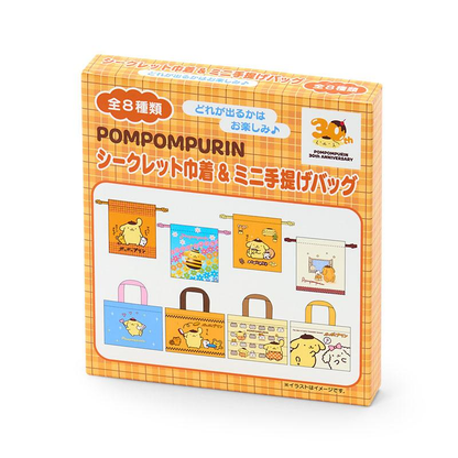 Sanrio｜Pompompurin 3Oth ANNIVERSARY from back then Drawstring Bag &amp; Mini Tote Bag mystery bag/blind box/All 8 types｜1pc