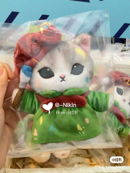 Mofusand｜mofumofu journey Artist Painter Mascot Holder /Plush Keychain｜H150 x W135 x D90mm approx.